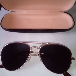 Black Aviator Sunglasses